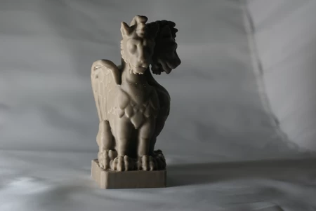  Double-headed gargoyle statue  3d model for 3d printers