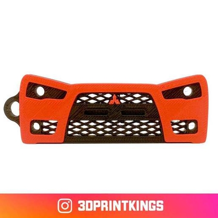  Mitsubishi lancer evolution - key chain  3d model for 3d printers