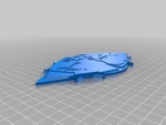 Modelo 3d de Mapa mundial de mariposas - cuatro piezas
 para impresoras 3d