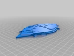  Butterfly world map - four pieces  3d model for 3d printers