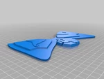  Butterfly world map - four pieces  3d model for 3d printers