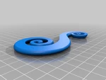 Modelo 3d de Colgador de adornos en espiral
 para impresoras 3d