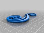 Modelo 3d de Colgador de adornos en espiral
 para impresoras 3d