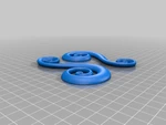 Modelo 3d de Colgador de adornos en espiral
 para impresoras 3d