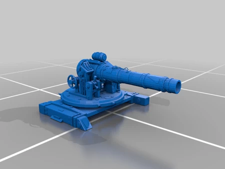 Modelo 3d de Fuerte flak kannon
 para impresoras 3d