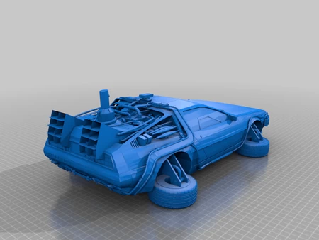 Modelo 3d de Deloriano
 para impresoras 3d