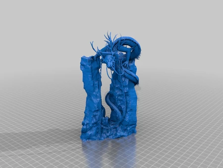  Captured serpent dragon  3d model for 3d printers