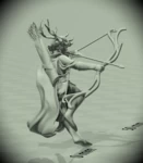  Elvish hunter - optimised for sla printing - 28mm  3d model for 3d printers