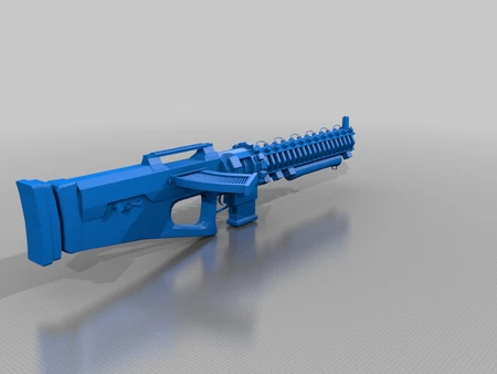 Modelo 3d de Detalle fusil gaus
 para impresoras 3d