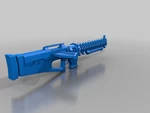 Modelo 3d de Detalle fusil gaus
 para impresoras 3d