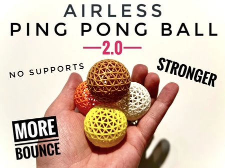 Modelo 3d de Pelota de ping pong sin aire 2.0 para impresoras 3d