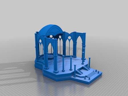 Modelo 3d de Altar imperial - necesita estatua - 28mm para impresoras 3d