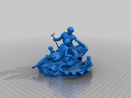 Modelo 3d de Estatua de najaden brunnen para impresoras 3d