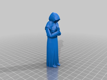 Modelo 3d de Estatua del monje para impresoras 3d