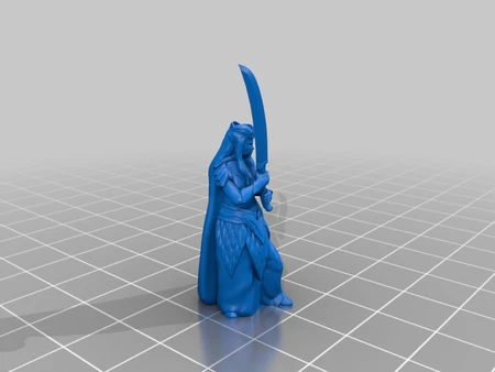 Modelo 3d de Elfo con espada para impresoras 3d