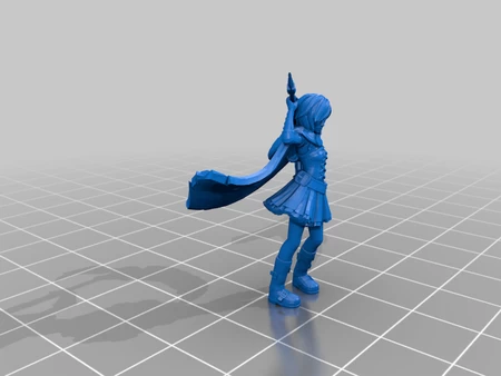  Scythe gun fighter - dnd character  3d model for 3d printers