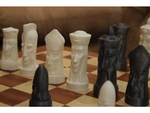  Gothic chess set  3d model for 3d printers