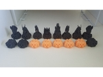  Halloween chess set  3d model for 3d printers