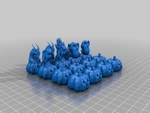  Halloween chess set  3d model for 3d printers