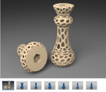  M10: voronoi chess set with inlets for m10 nuts  3d model for 3d printers