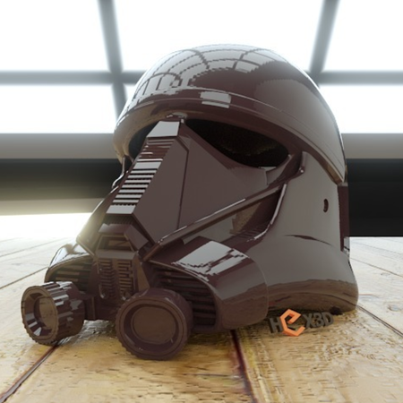 Modelo 3d de La muerte del soldado de caballería awt (trooper) escala completa de casco (rogue uno) para impresoras 3d