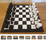  Chess set (optionally magnetic)  3d model for 3d printers