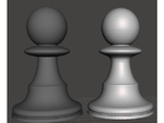 Modelo 3d de Openscad de ajedrez simple impresión para impresoras 3d