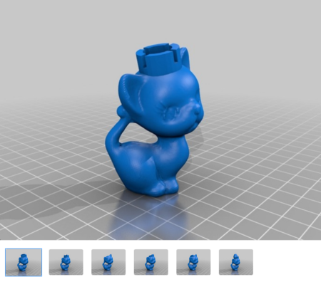 Modelo 3d de Gatito juego de ajedrez para impresoras 3d