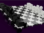 Modelo 3d de Bauhaus juego de ajedrez para impresoras 3d