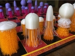  Chess set - jellyfish drooloop  3d model for 3d printers