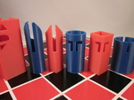  Charles 'o perry inspired chess set  3d model for 3d printers