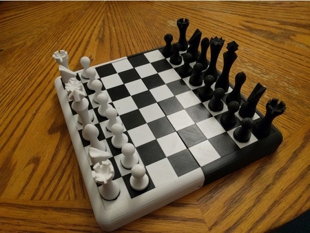  Chess set with box  3d model for 3d printers