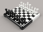  Chess set with box  3d model for 3d printers