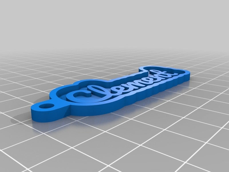 Modelo 3d de Mis personalizado llavero con su nombre personal para impresoras 3d