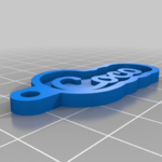 Modelo 3d de Mis personalizado llavero con su nombre personal para impresoras 3d