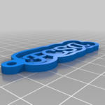 Modelo 3d de Mis personalizado llavero con su nombre personal para impresoras 3d