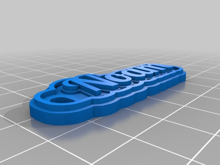 Modelo 3d de Mi personalizados multilínea etiqueta o en el llavero para impresoras 3d