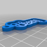 Modelo 3d de Mis personalizado llavero con su nombre personal para impresoras 3d