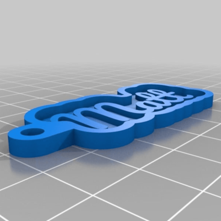  My customized key chain with your personal name  3d model for 3d printers