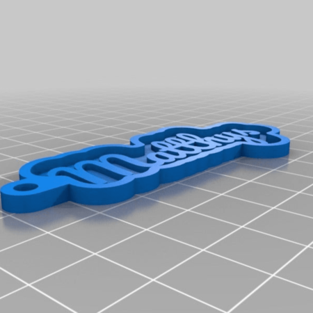 Modelo 3d de Mis personalizado llavero con su nombre personal para impresoras 3d