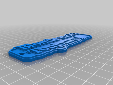 Modelo 3d de Mi personalizados multilínea etiqueta o en el llavero para impresoras 3d