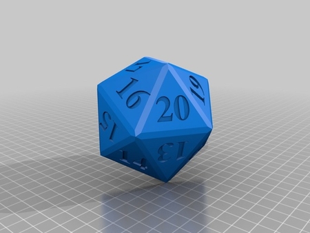 D20 Countdown die (dice holder)