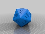  D20 countdown die (dice holder)  3d model for 3d printers