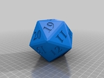 Modelo 3d de D20 de la cuenta regresiva de morir (dados titular) para impresoras 3d