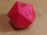  D20 countdown die (dice holder)  3d model for 3d printers