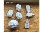  Facets dice - full set of custom rpg dice  3d model for 3d printers