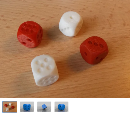  Balanced die / dice (updated)  3d model for 3d printers
