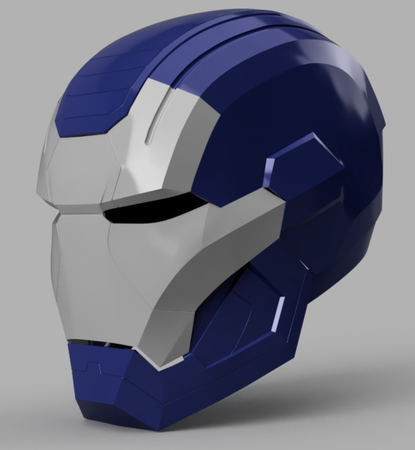  Iron patriot helmet (iron man)  3d model for 3d printers