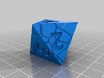  Cracked rpg dice set (d4, d6, d8, d10, d12, d20)  3d model for 3d printers