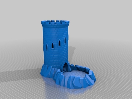 Modelo 3d de Los dados de la torre, de una sola pieza, sin apoyos requeridos para impresoras 3d